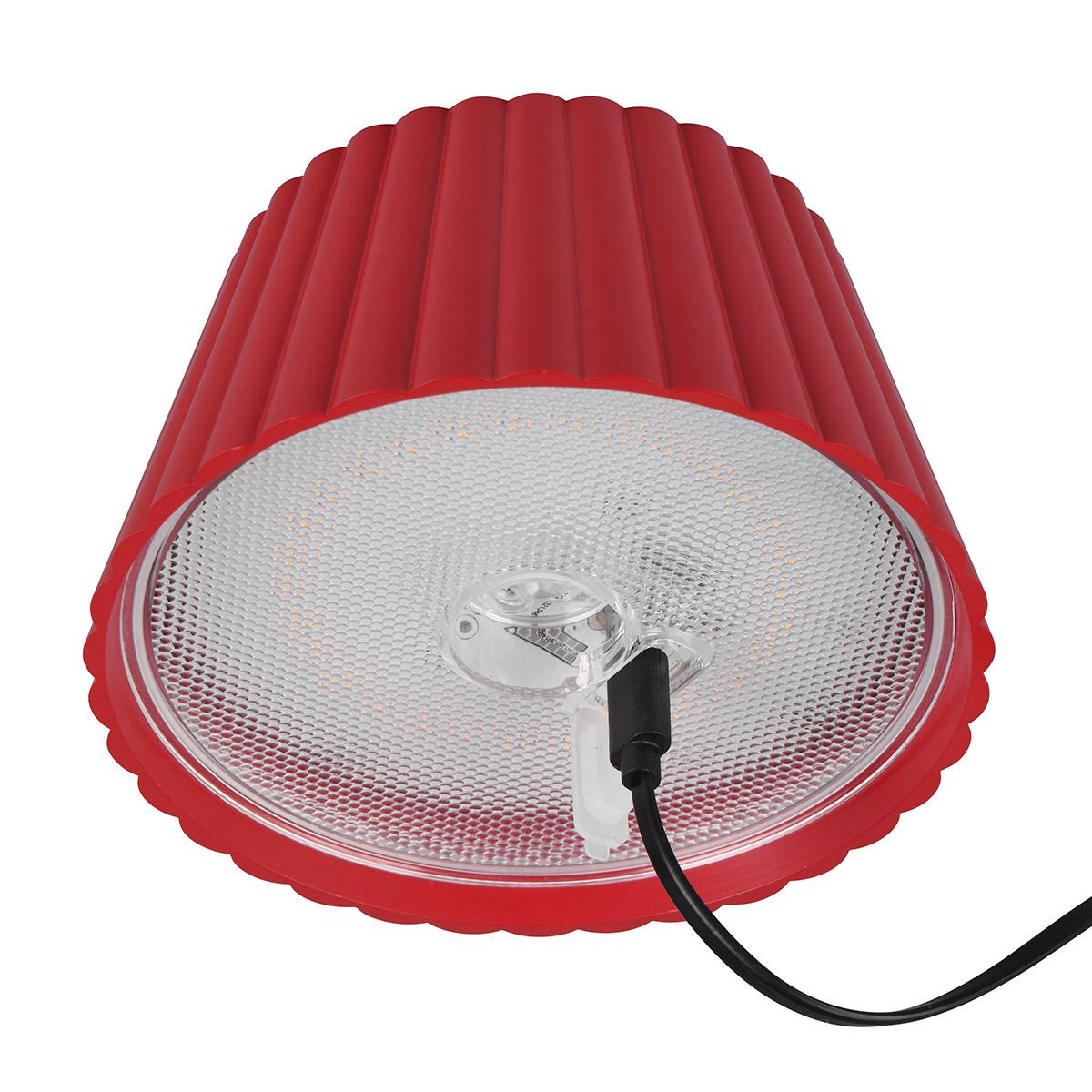 LED Tafellamp - Trion Uraz - 1.5W - Warm Wit 3000K - Oplaadbare batterijen - Rood - Metaal