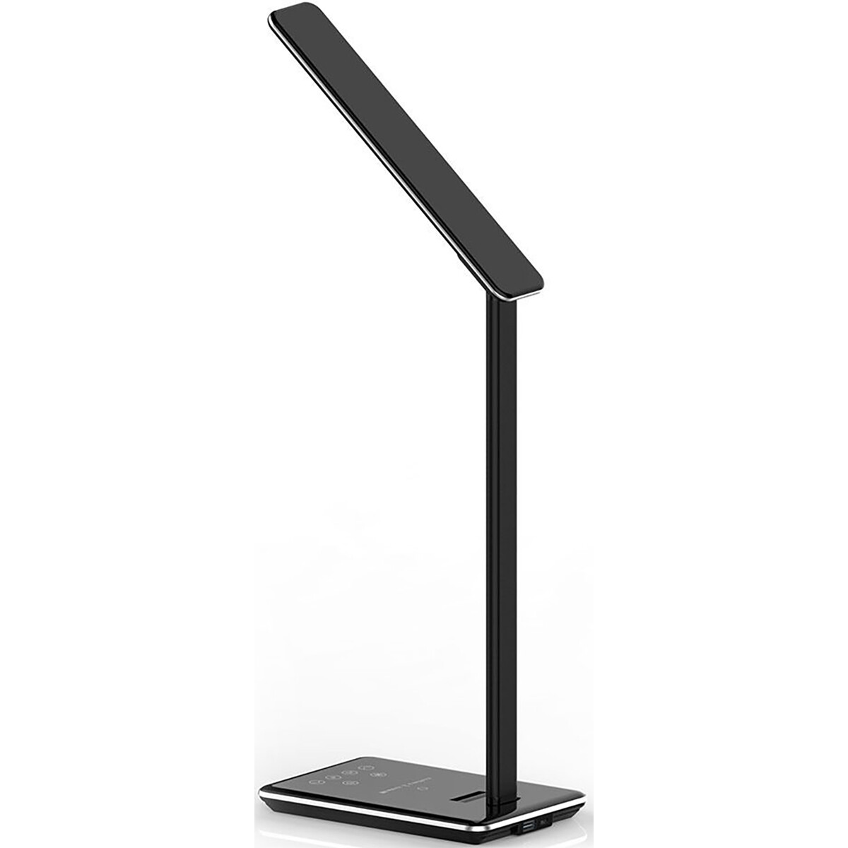 LED Bureaulamp - Viron Hertro - 5W - Aanpasbare Kleur - Dimbaar - Rechthoek - Mat Zwart - Aluminium