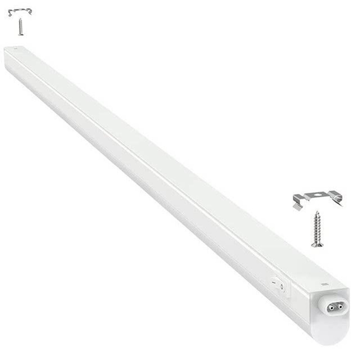 LED TL Armatuur met T5 Buis - Aigi Timola - 120cm Enkel - 14W - Koppelbaar - Helder/Koud Wit 6500K - Mat Wit - Kunststof