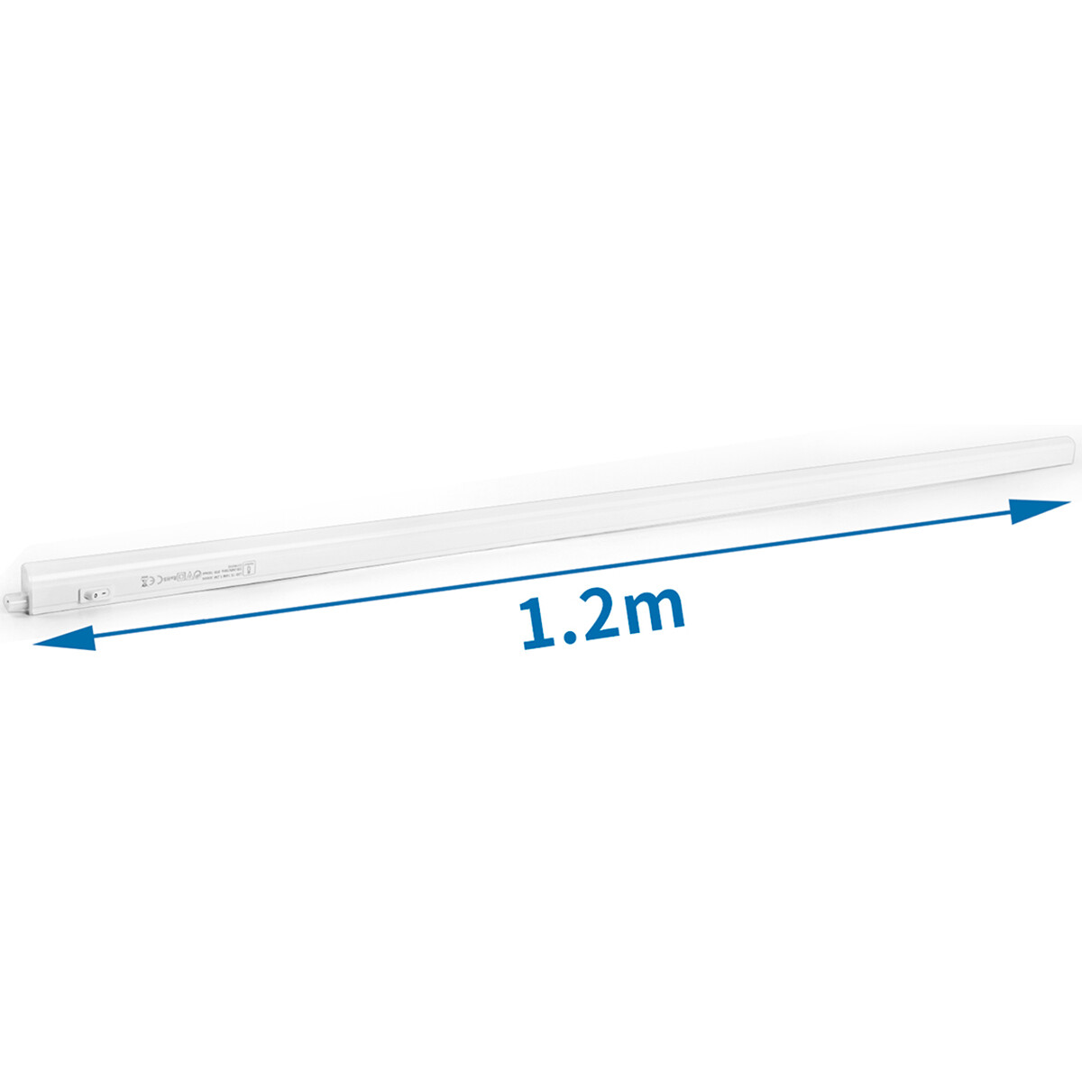 LED TL Armatuur met T5 Buis - Aigi Timola - 120cm Enkel - 14W - Koppelbaar - Helder/Koud Wit 6500K - Mat Wit - Kunststof