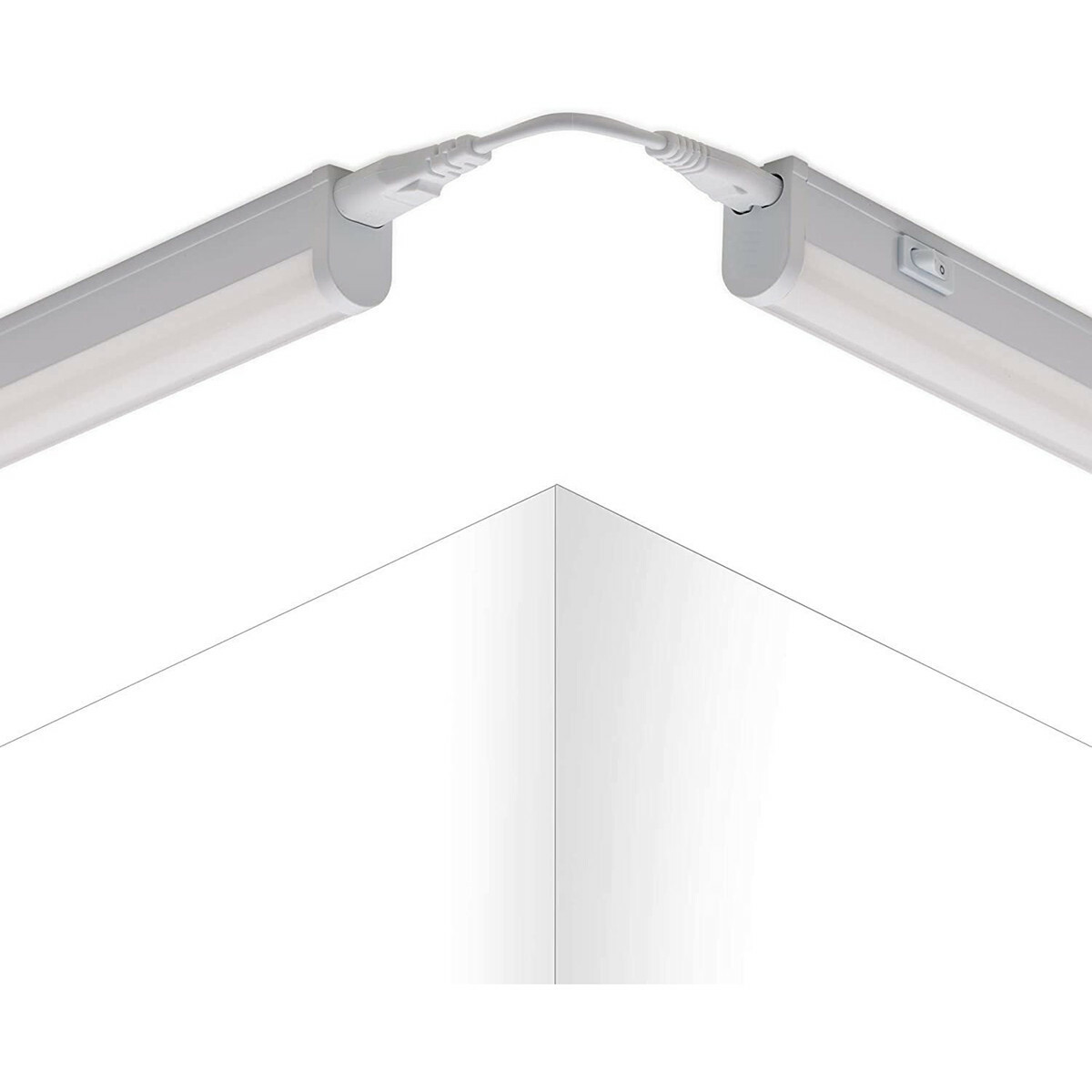 LED TL Armatuur met T5 Buis - Aigi Timola - 30cm Enkel - 4W - Koppelbaar - Natuurlijk Wit 4000K - Mat Wit - Kunststof