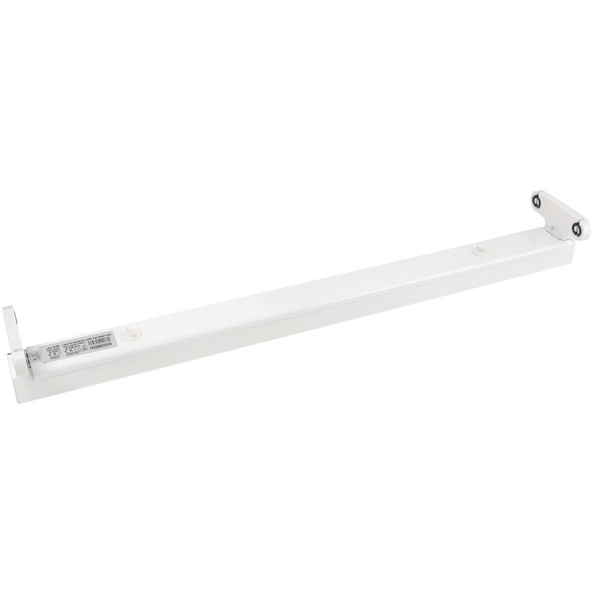 LED TL Armatuur met T8 Buis Incl. Starter - Aigi Dybolo - 60cm Dubbel - 16W - Helder/Koud Wit 6400K - Beschermingsgraad IP20