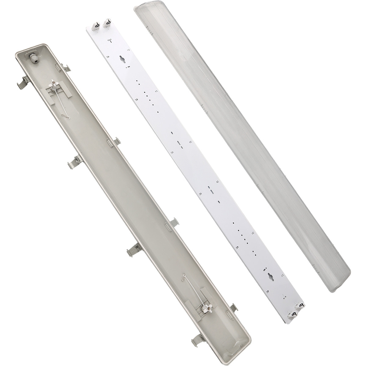 LED TL Armatuur T8 - Aigi Hari - 120cm Dubbel - Waterdicht IP65 - Kunststof