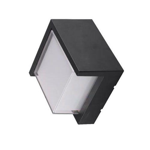 LED Tuinverlichting Buitenlamp Agusa 3 Wand Kunststof Mat Zwart 12W Natuurlijk Wit 4200K Vierkant