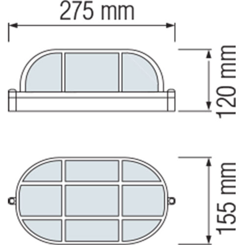 LED Tuinverlichting - Buitenlamp - Floater - Wand - Aluminium Mat Zwart - E27 - Ovaal