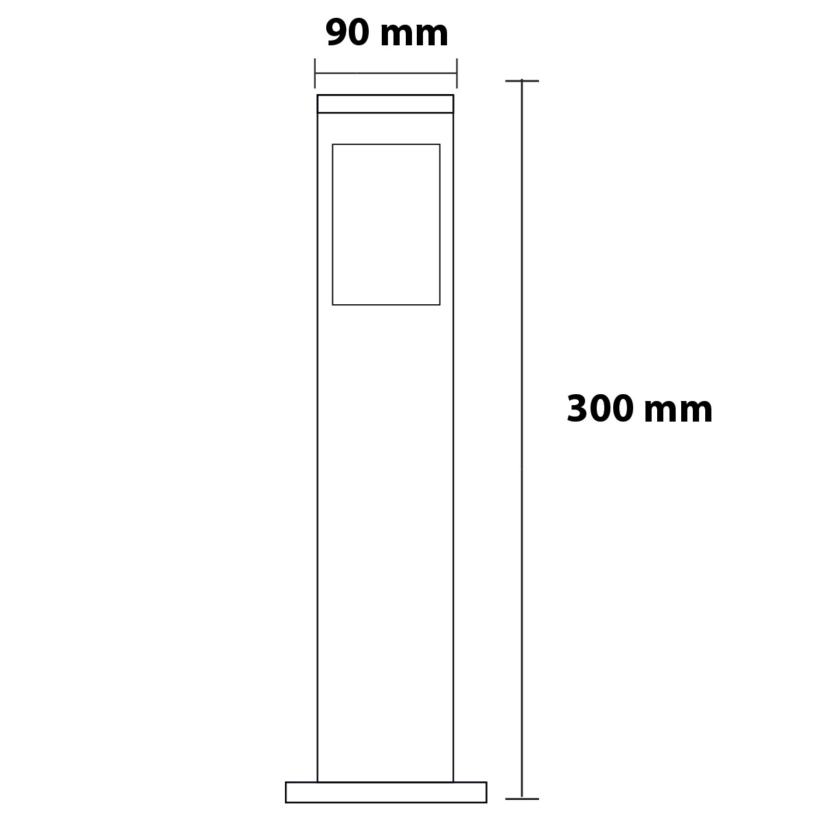 LED Tuinverlichting - Buitenlamp - Kavy 3 - Staand - Aluminium Mat Zwart - E27 - Vierkant