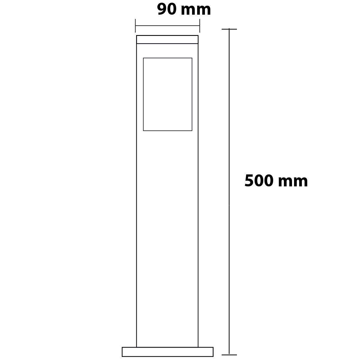 LED Tuinverlichting - Buitenlamp - Kavy 4 - Staand - Aluminium Mat Zwart - E27 - Vierkant