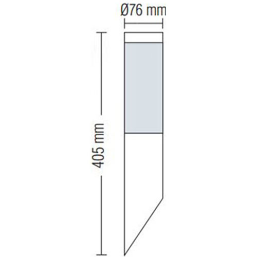 LED Tuinverlichting - Buitenlamp - Laurea 1 - Wand - RVS - E27 - Rond