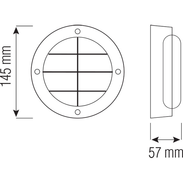 LED Tuinverlichting - Buitenlamp - Maran - Wand - Aluminium Mat Zwart - 6W Natuurlijk Wit 4000K - Rond