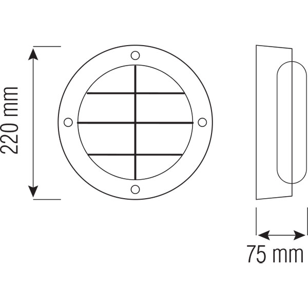 LED Tuinverlichting - Buitenlamp - Nara - Wand - Aluminium Mat Zwart - 12W Natuurlijk Wit 4000K - Rond