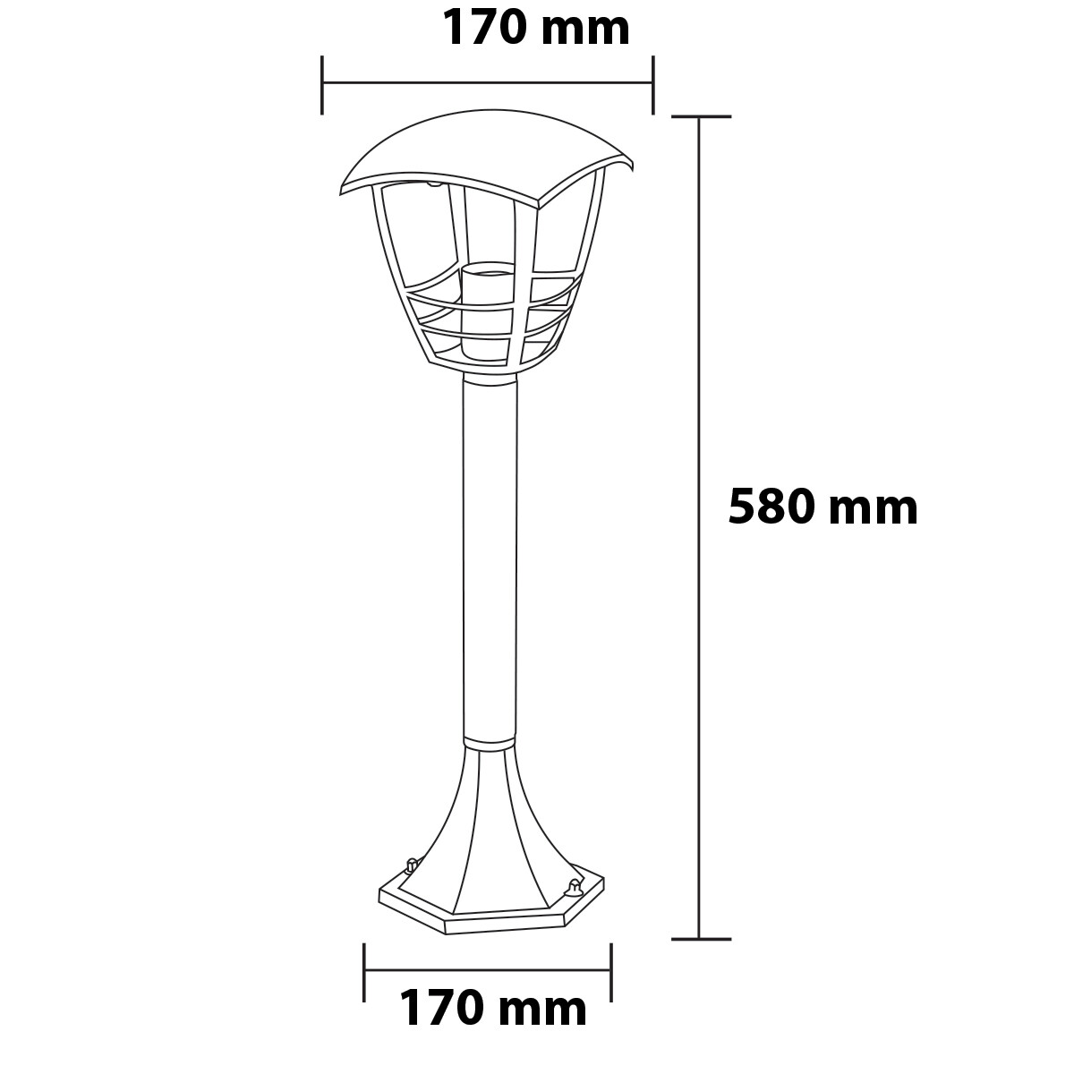 LED Tuinverlichting - Buitenlamp - Narmy 4 - Staand - Mat Zwart - E27 Fitting - Rond - Aluminium