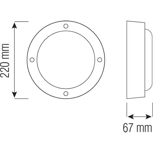 LED Tuinverlichting - Buitenlamp - Naro - Wand - Aluminium Mat Zwart - 12W Natuurlijk Wit 4000K - Rond