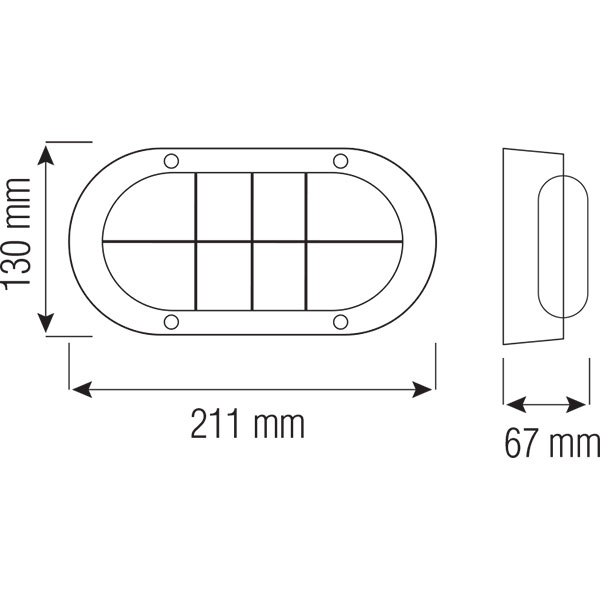 LED Tuinverlichting - Buitenlamp - Rapan - Wand - Aluminium Mat Zwart - 8W Natuurlijk Wit 4000K - Ovaal