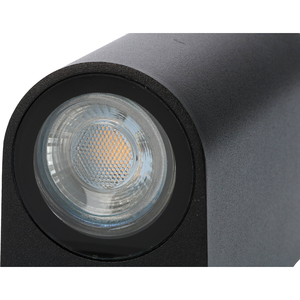 LED Tuinverlichting - Buitenlamp - Prixa Hoptron - Up en Down - GU10 Fitting - Rond - Mat Zwart - Aluminium