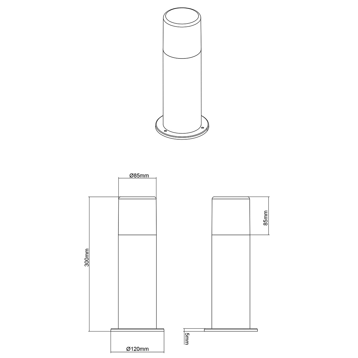 LED Tuinverlichting - Staand Buitenlamp - Trion Hosina - E27 Fitting - Spatwaterdicht IP44 - Roestkleur - Aluminium