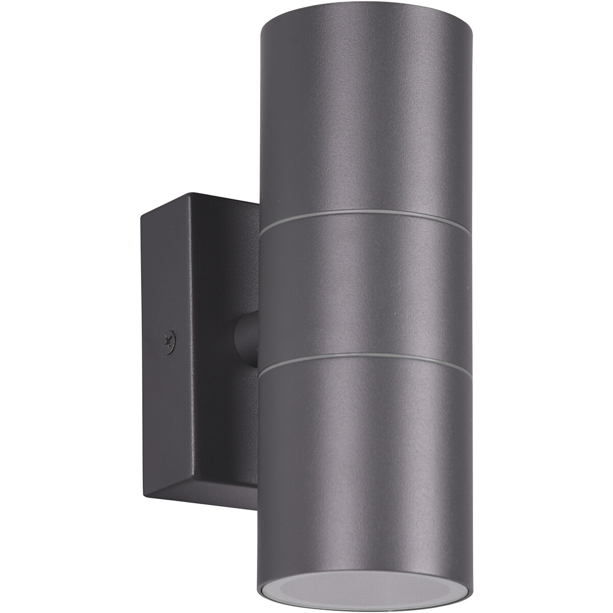 LED Tuinverlichting - Buitenlamp - Trion Lorida Up and Down - GU10 Fitting - Spatwaterdicht IP44 - Rond - Mat Antraciet - Aluminium