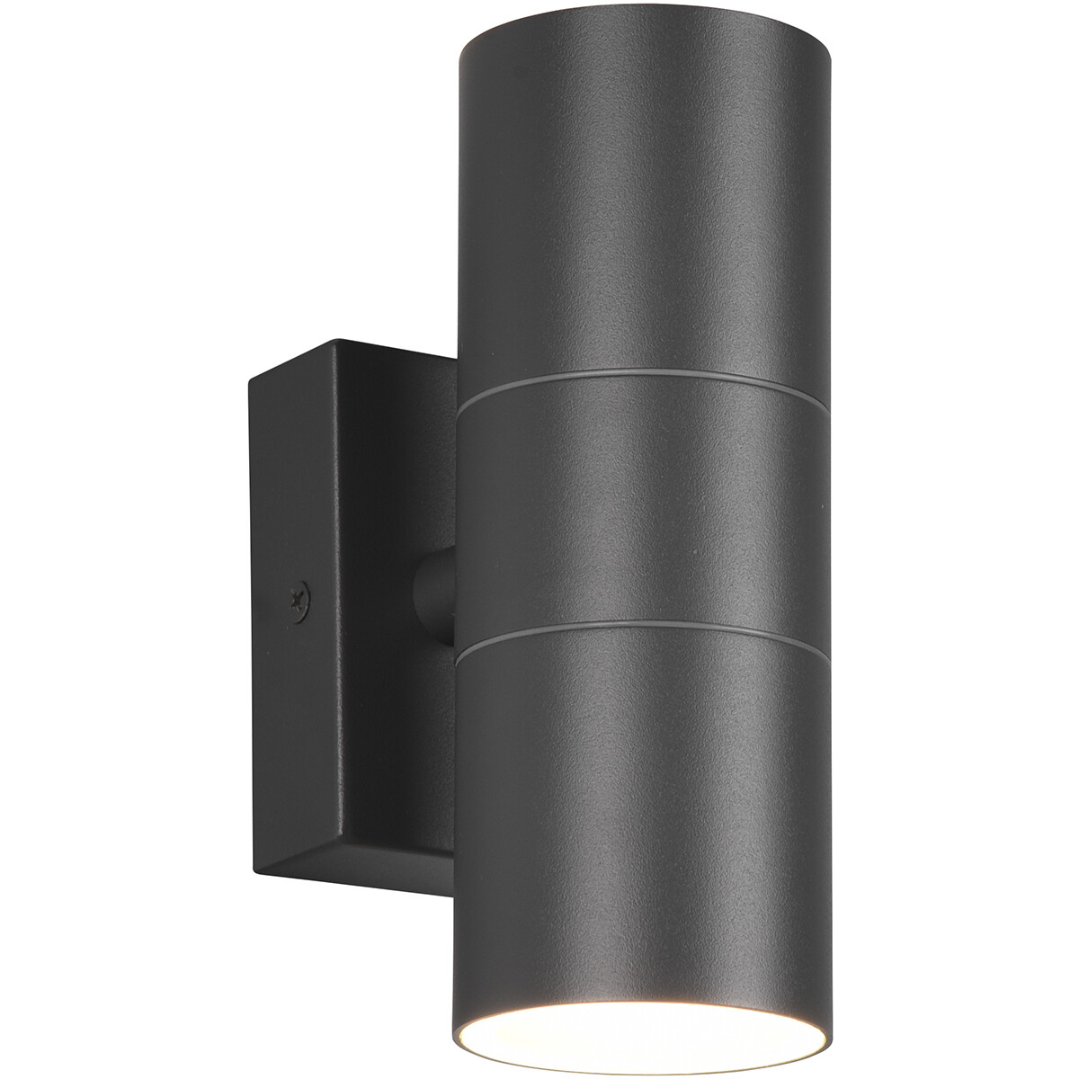 LED Tuinverlichting - Buitenlamp - Trion Lorida Up and Down - GU10 Fitting - Spatwaterdicht IP44 - Rond - Mat Antraciet - Aluminium product afbeelding