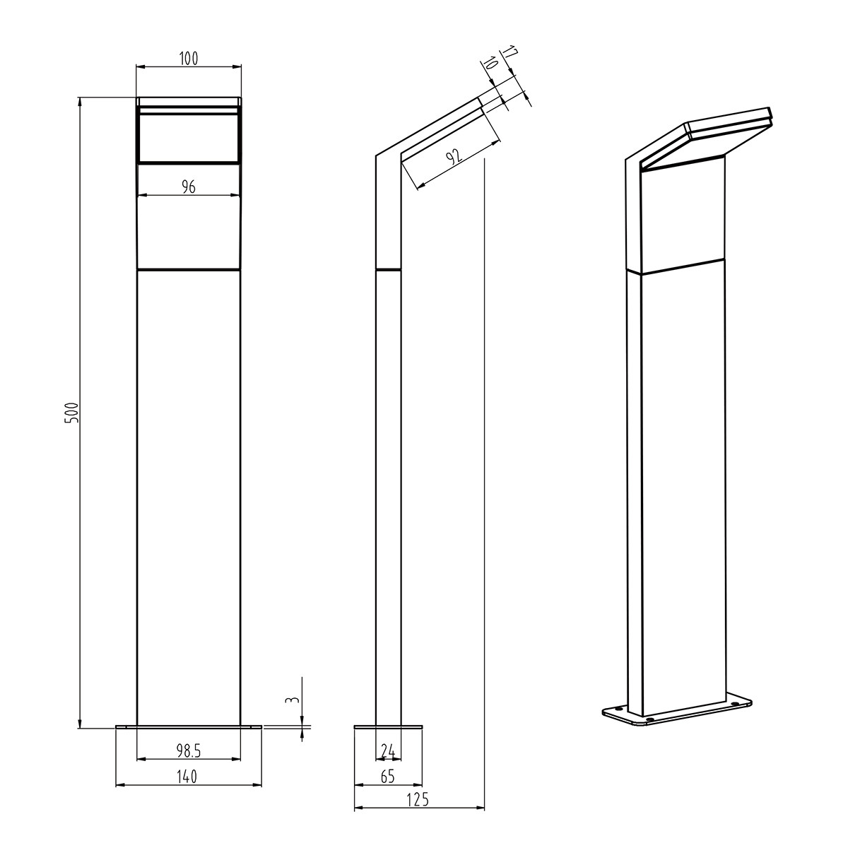 LED Tuinverlichting - Staand - Buitenlamp - Trion Pearly - 8W - Warm Wit 3000K - Waterdicht IP54 - Mat Antraciet - Aluminium