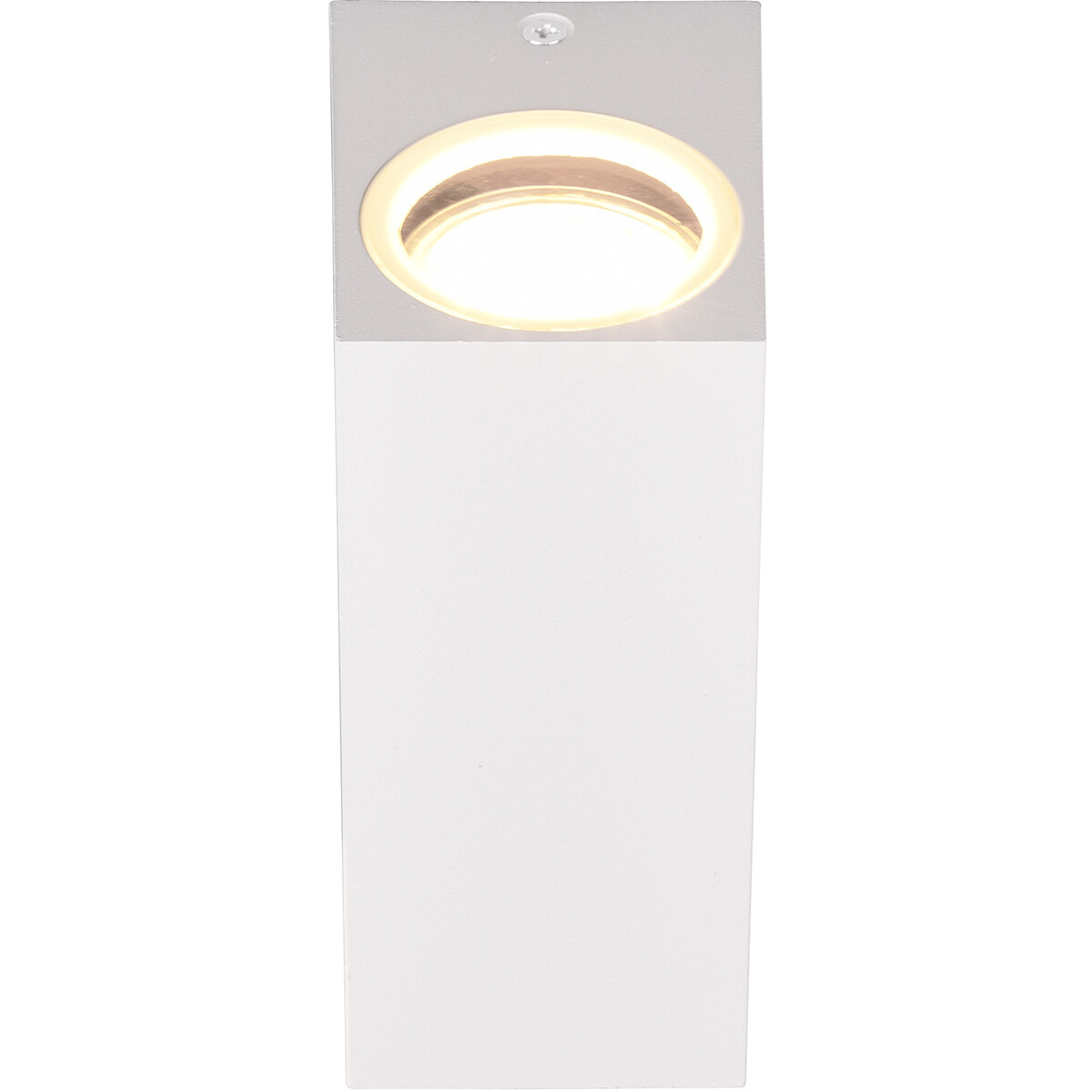 LED Tuinverlichting - Wandlamp Buitenlamp - Trion Royina Up and Down - GU10 Fitting - Spatwaterdicht IP44 - Rechthoek - Mat Wit - Aluminium