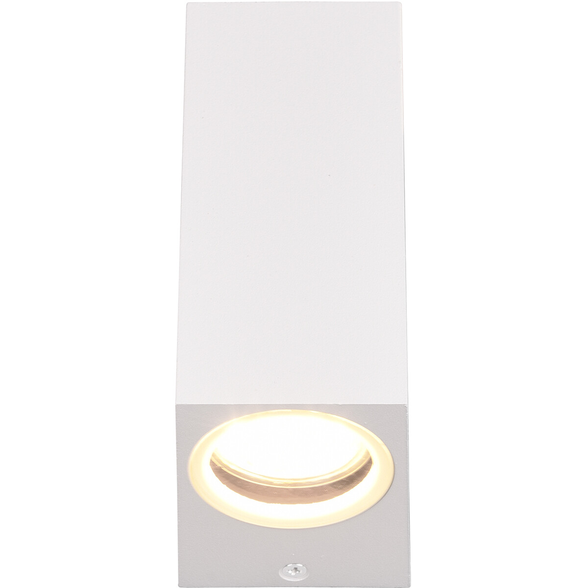 LED Tuinverlichting - Wandlamp Buitenlamp - Trion Royina Up and Down - GU10 Fitting - Spatwaterdicht IP44 - Rechthoek - Mat Wit - Aluminium