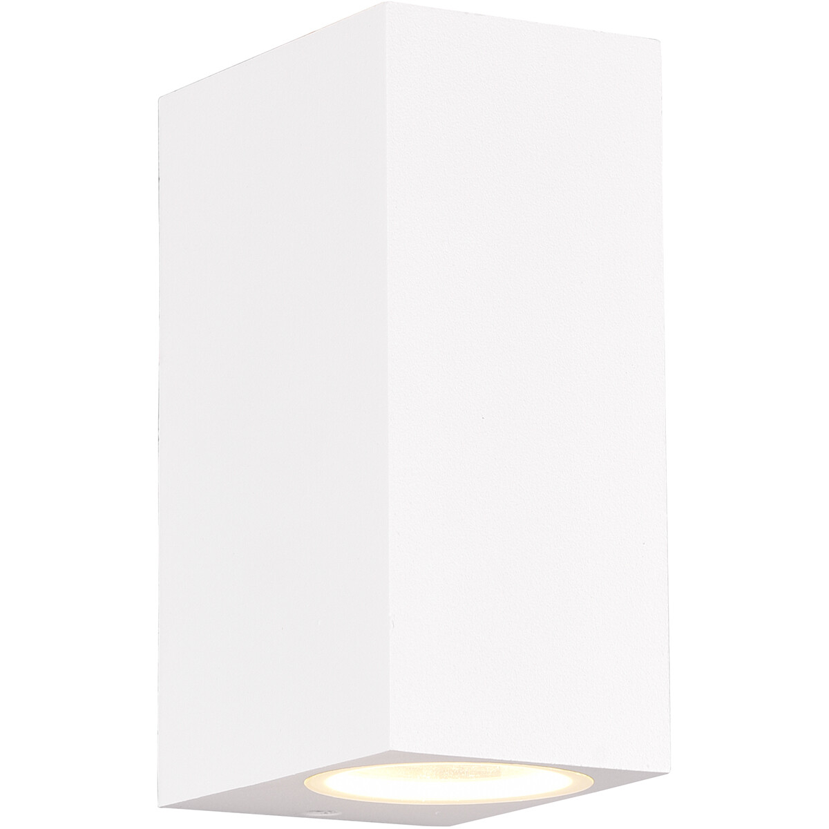 LED Tuinverlichting - Wandlamp Buitenlamp - Trion Royina Up and Down - GU10 Fitting - Spatwaterdicht IP44 - Rechthoek - Mat Wit - Aluminium product afbeelding