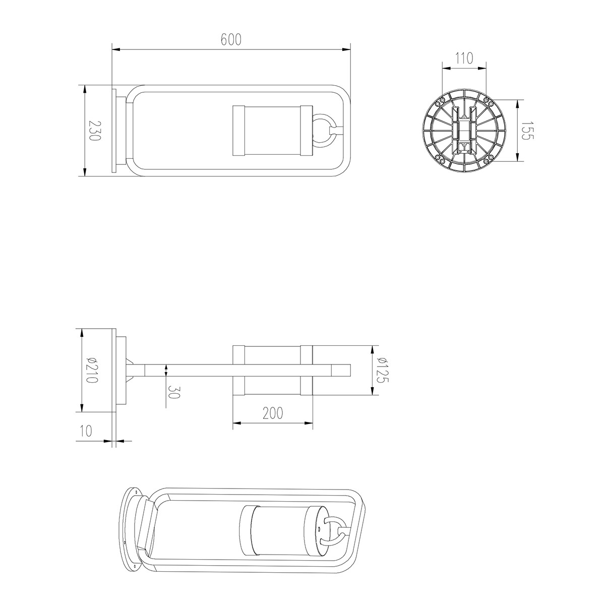 LED Tuinverlichting met Dag en Nacht Sensor- Staand - Buitenlamp - Trion Semby - E27 Fitting - Spatwaterdicht IP44 - Roestkleur - Aluminium