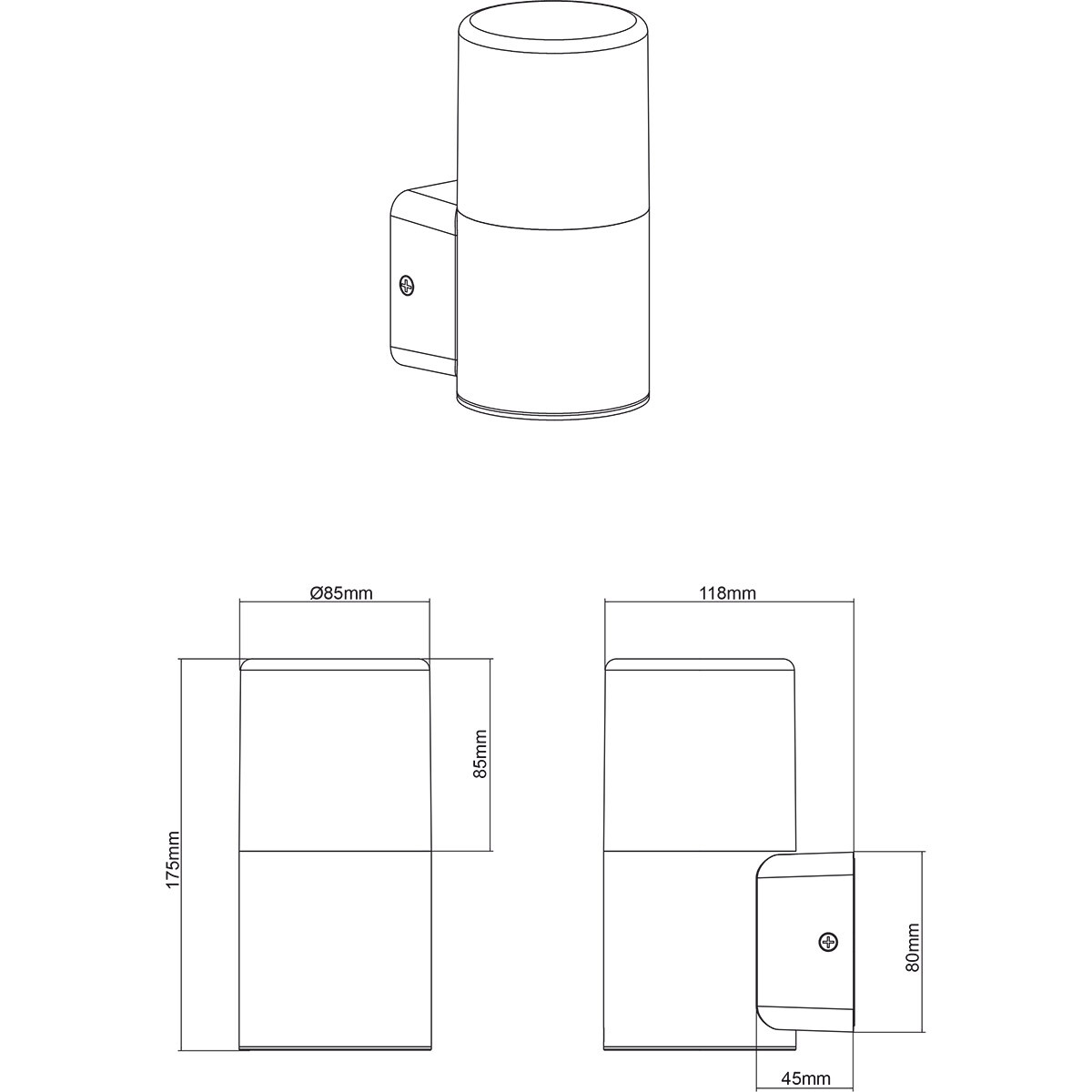 LED Tuinverlichting - Buitenlamp - Trion Sicho - E27 Fitting - 1 Lichtpunt - Mat Zwart - Alumunium