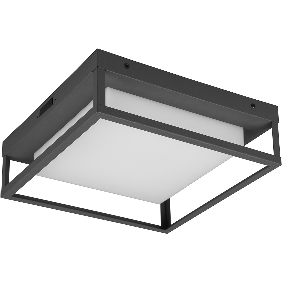 LED Tuinverlichting - Plafondlamp Buitenlamp - Trion Witoll - 14W - Aanpasbare Kleur - Vierkant - Mat Antraciet - Aluminium