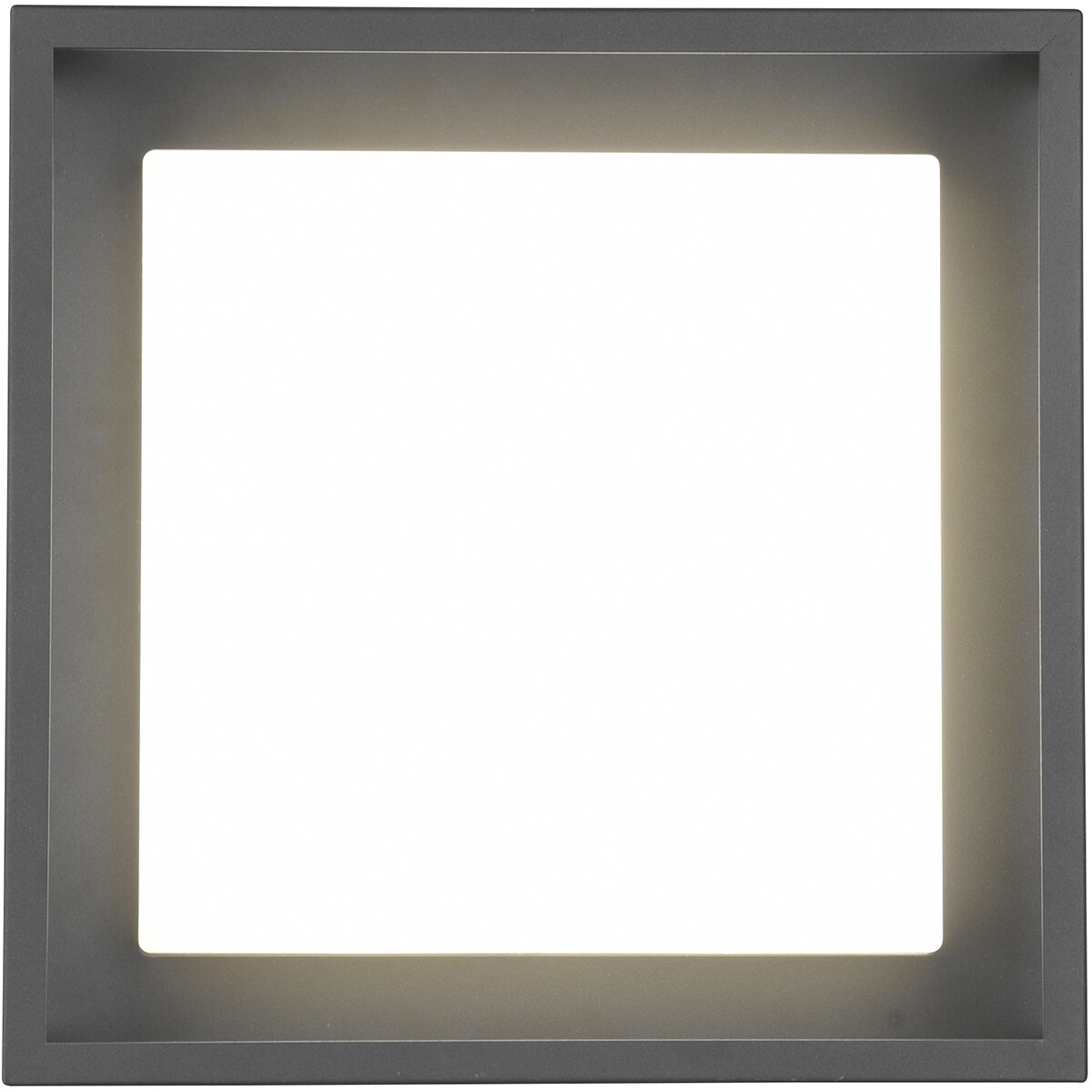 LED Tuinverlichting - Plafondlamp Buitenlamp - Trion Witoll - 14W - Aanpasbare Kleur - Vierkant - Mat Antraciet - Aluminium