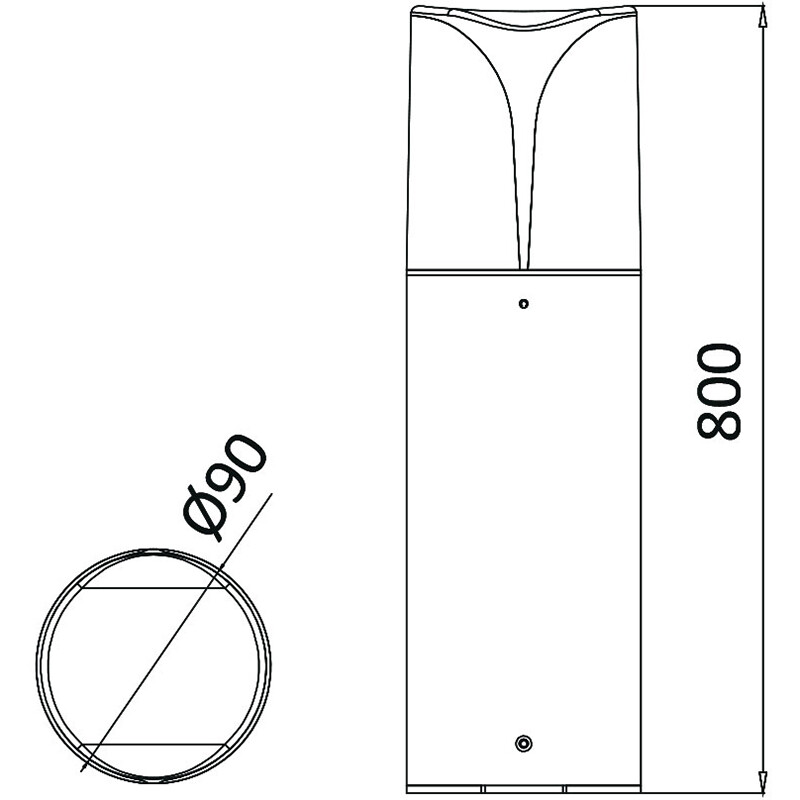 LED Tuinverlichting - Staande Buitenlamp - Brinton Milan - E27 Fitting - Mat Antraciet - Rond - Aluminium - 80cm