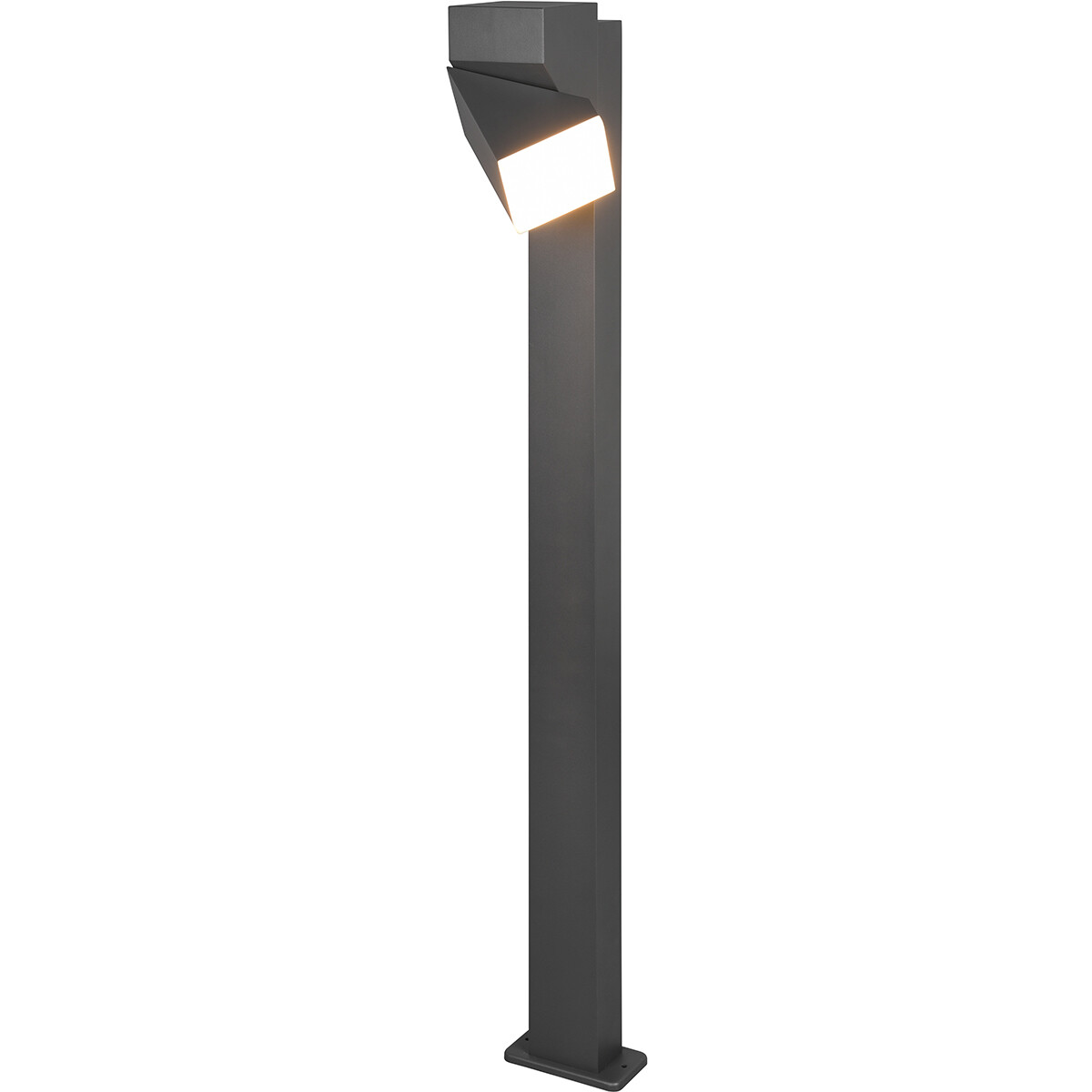 LED Tuinverlichting - Staande Buitenlamp - Trion Avirma - 7W - Warm Wit 3000K - Rechthoek - Mat Antraciet - Aluminium - 100cm