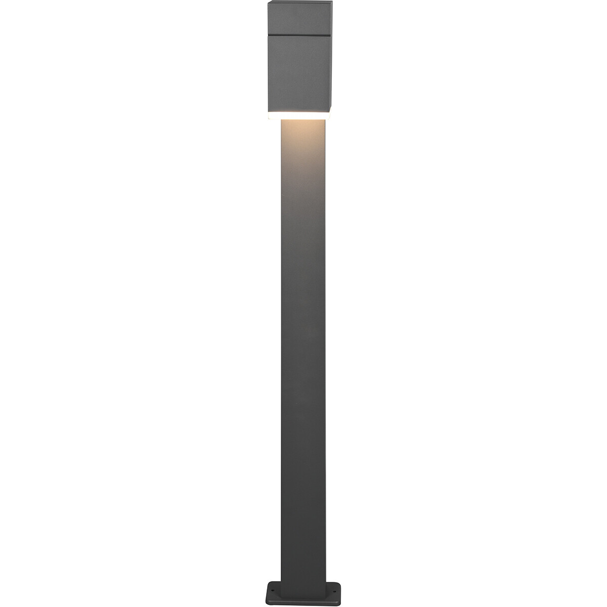 LED Tuinverlichting - Staande Buitenlamp - Trion Avirma - 7W - Warm Wit 3000K - Rechthoek - Mat Antraciet - Aluminium - 100cm