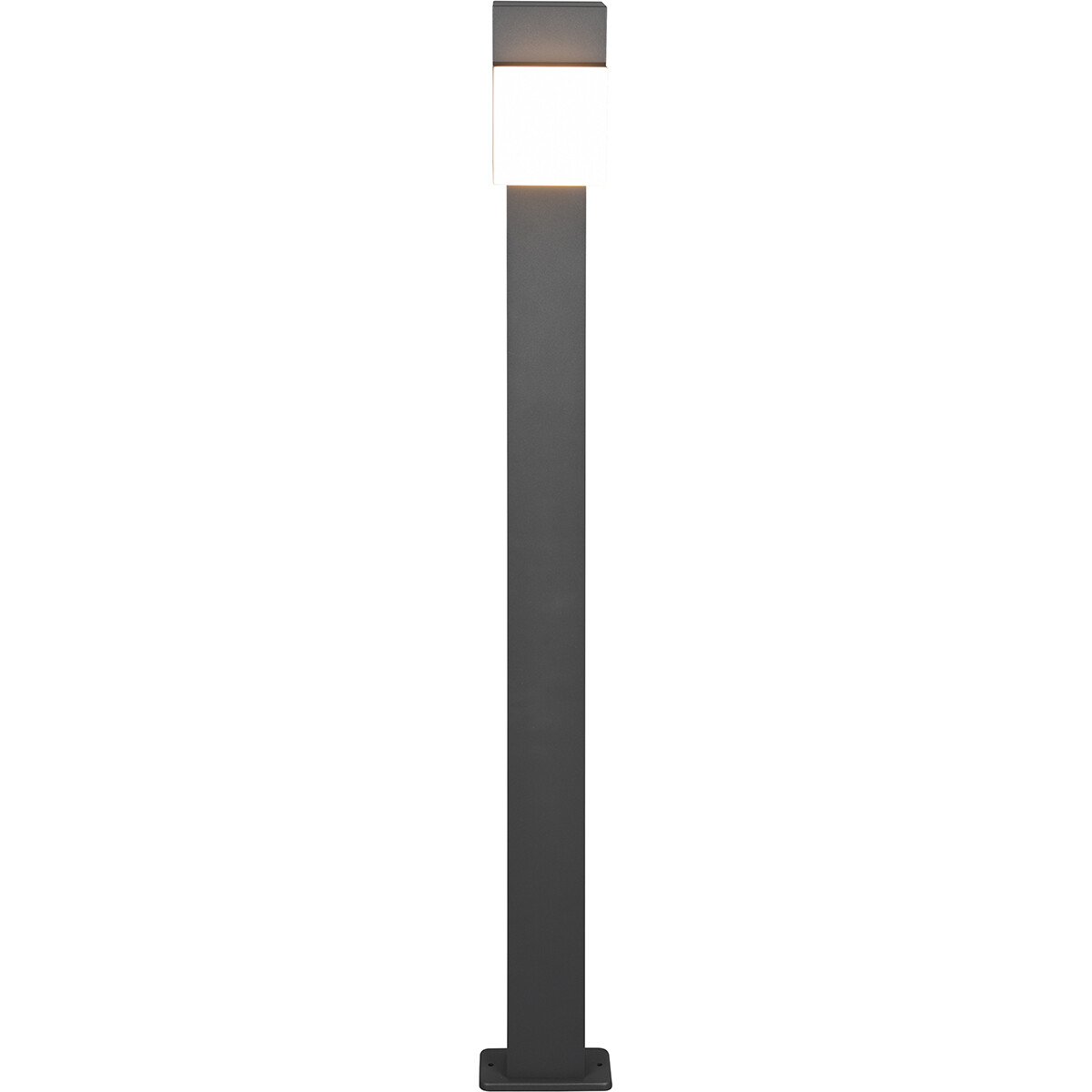 LED Tuinverlichting - Staande Buitenlamp - Trion Avirma - 7W - Warm Wit 3000K - Rechthoek - Mat Antraciet - Aluminium - 100cm