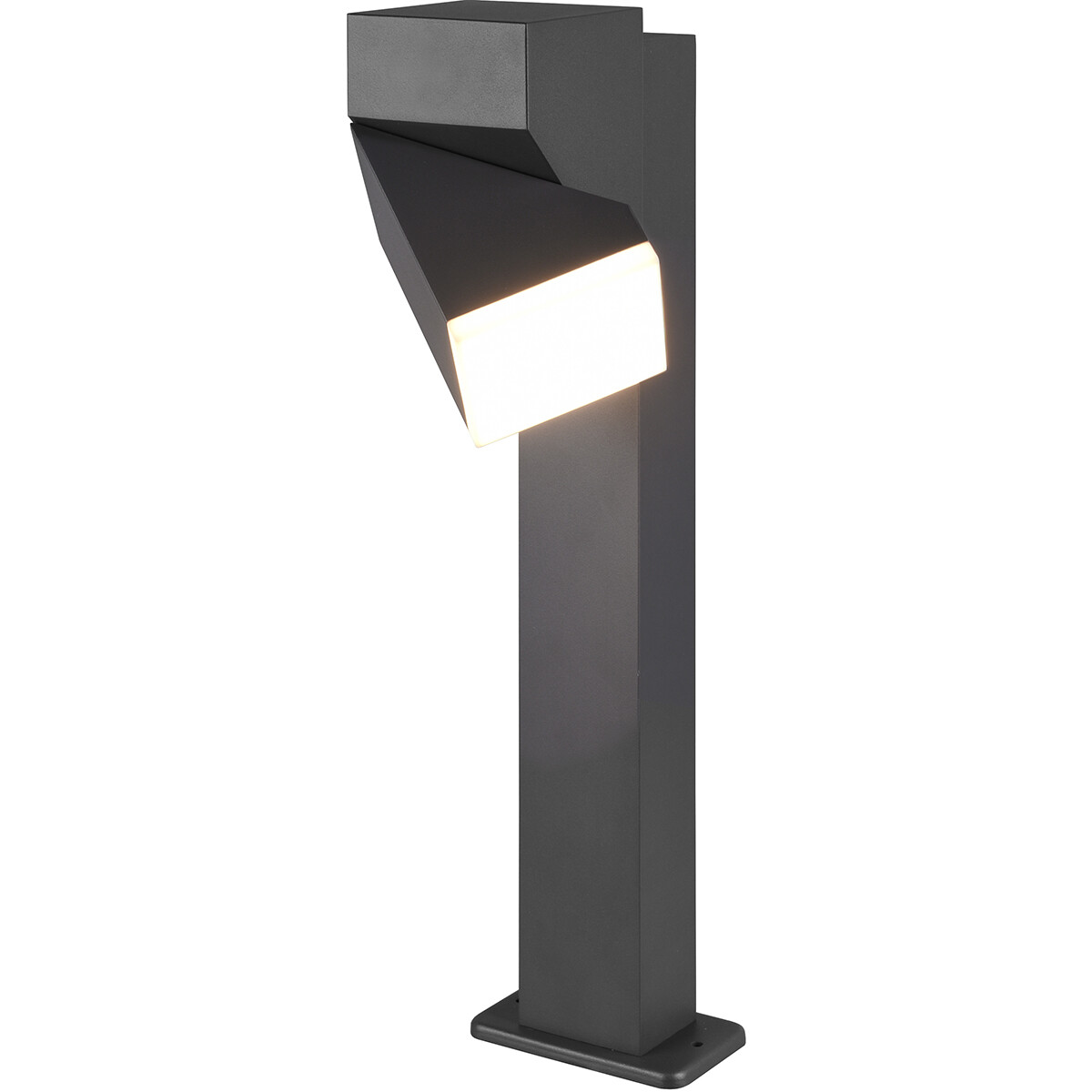 LED Tuinverlichting - Staande Buitenlamp - Trion Avirma - 7W - Warm Wit 3000K - Rechthoek - Mat Antraciet - Aluminium - 50cm