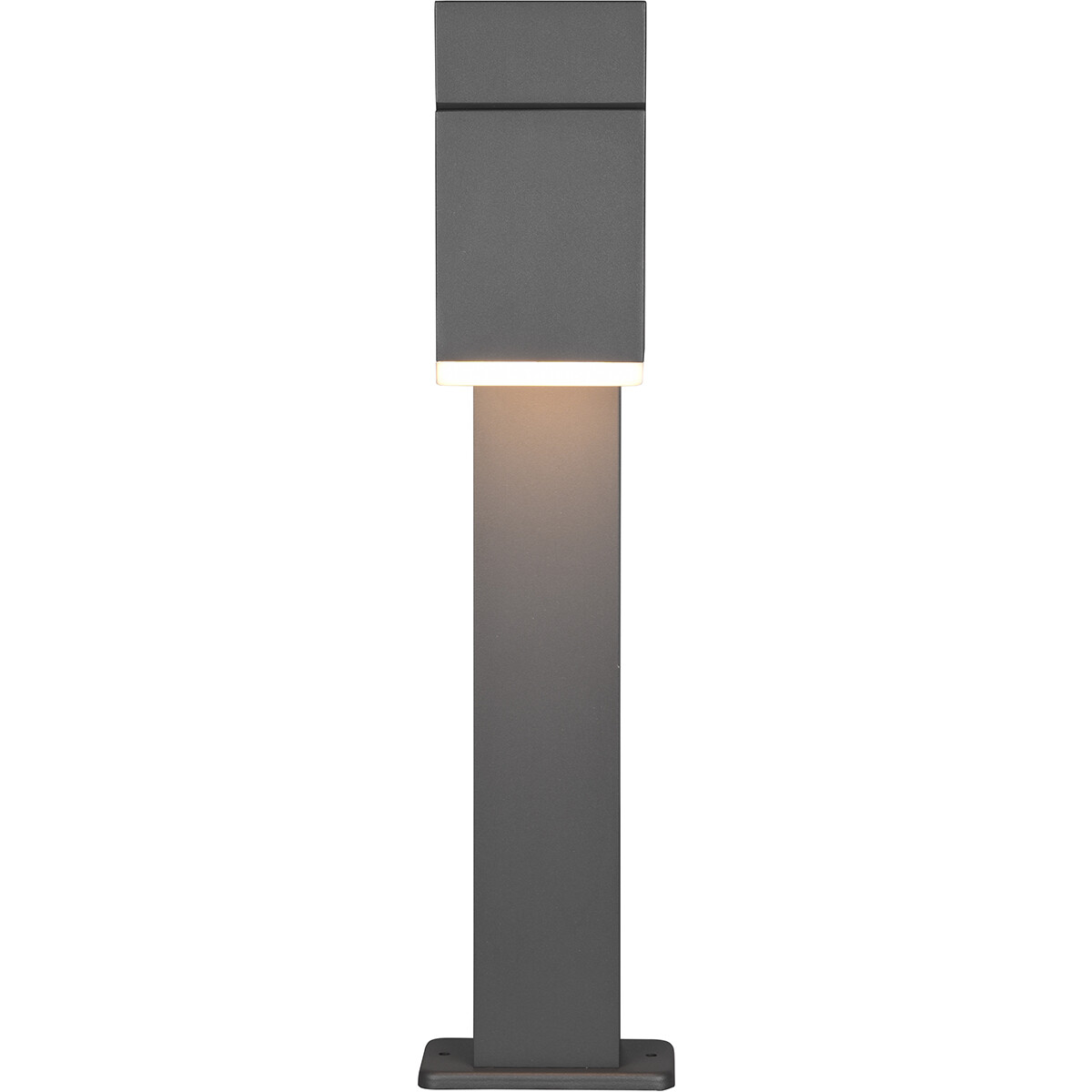 LED Tuinverlichting - Staande Buitenlamp - Trion Avirma - 7W - Warm Wit 3000K - Rechthoek - Mat Antraciet - Aluminium - 50cm