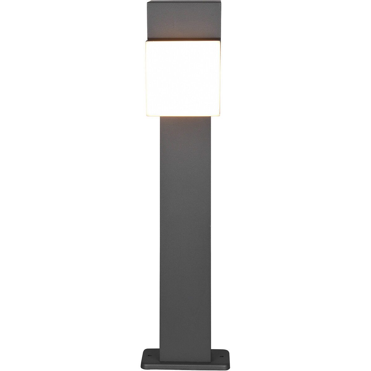 LED Tuinverlichting - Staande Buitenlamp - Trion Avirma - 7W - Warm Wit 3000K - Rechthoek - Mat Antraciet - Aluminium - 50cm