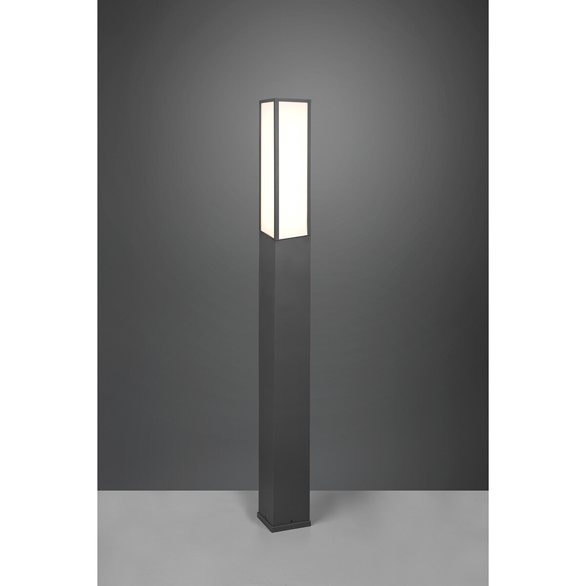 LED Tuinverlichting - Staande Buitenlamp - Trion Ficco XL - 15W - Warm Wit 3000K - Rechthoek - Mat Antraciet - Aluminium