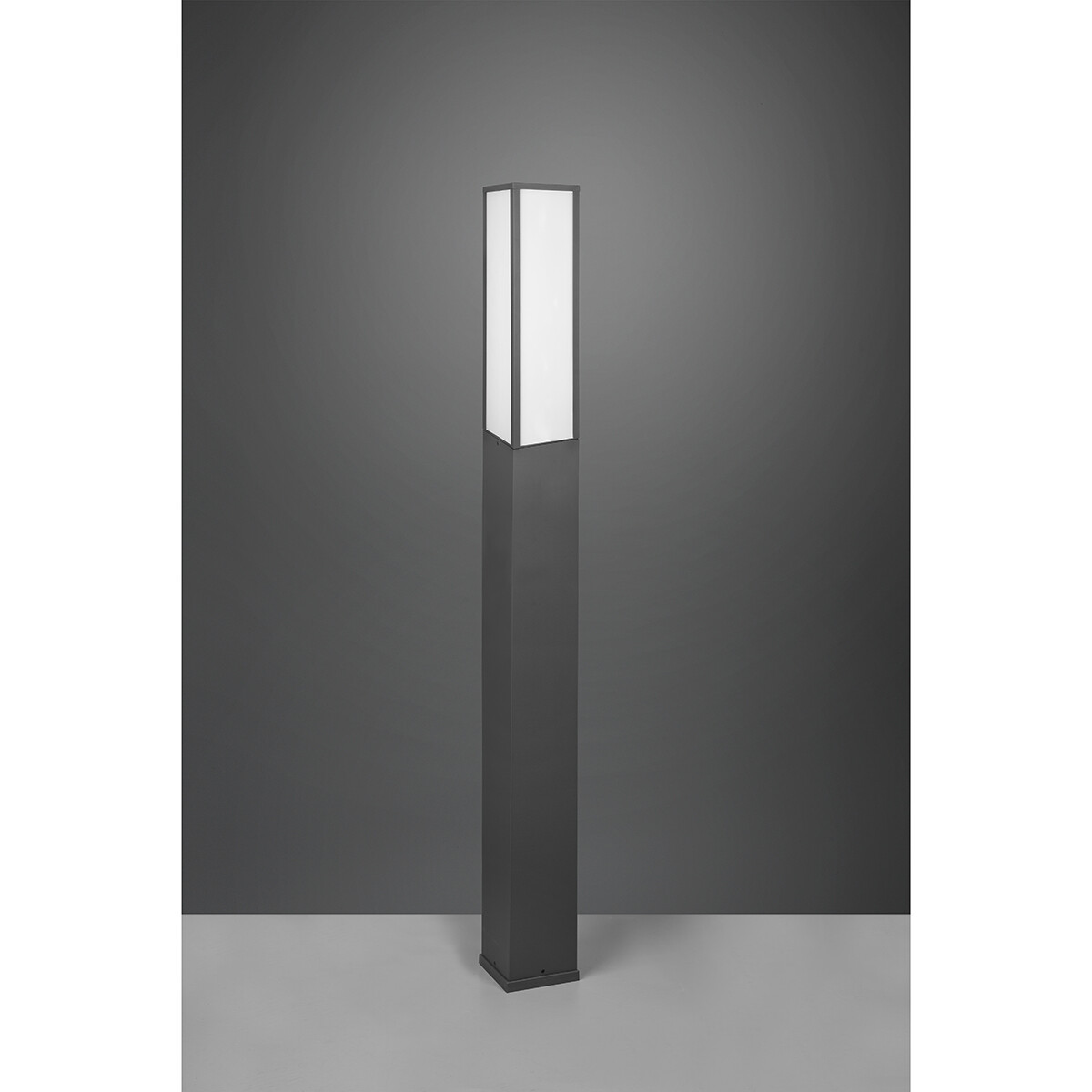 LED Tuinverlichting - Staande Buitenlamp - Trion Ficco XL - 15W - Warm Wit 3000K - Rechthoek - Mat Antraciet - Aluminium