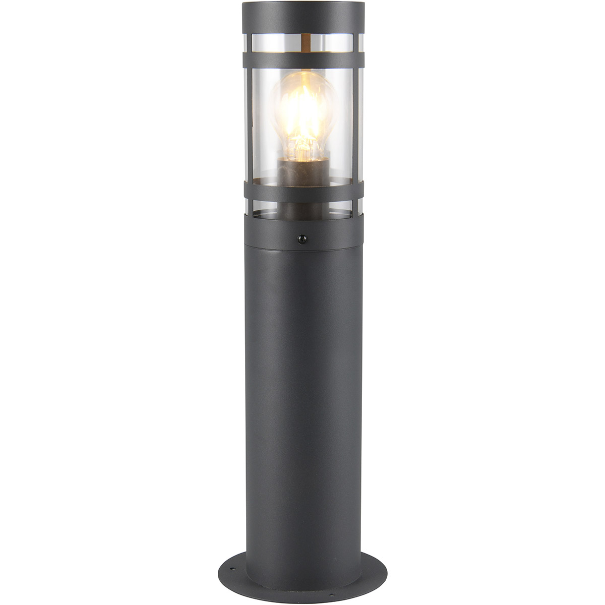LED Tuinverlichting - Staande Buitenlamp - Trion Paulo - E27 Fitting - Spatwaterdicht IP44 - Rond - Antraciet - Metaal