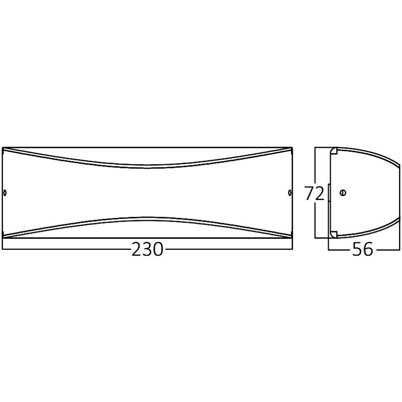 LED Tuinverlichting - Tuinlamp - Brinton Piri Up and Down - Wandlamp Buiten - 10W - Warm Wit 3000K - Ovaal - Mat Antraciet - Aluminium