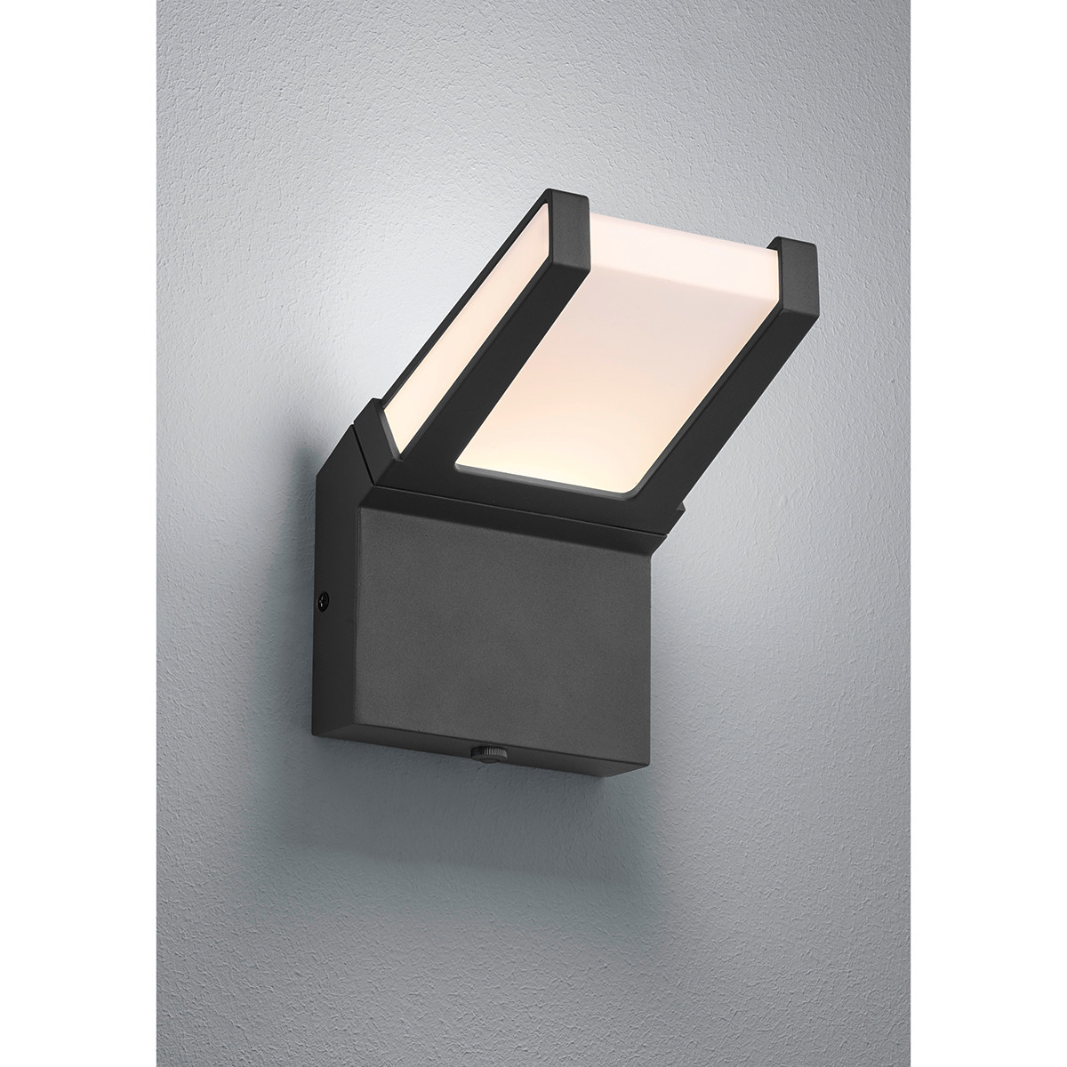 LED Tuinverlichting met Dag en Nacht Sensor - Wandlamp Buitenlamp - Trion Gamby - 10.5W - Warm Wit 3000K - Waterdicht IP54 - Dimbaar - Mat Antraciet - Aluminium