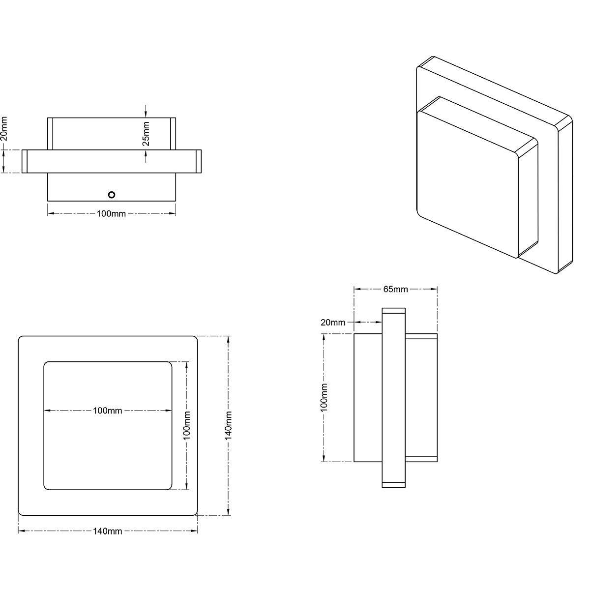 LED Tuinverlichting - Tuinlamp Plafond - Trion Hando - 3W - Mat Antraciet - Aluminium