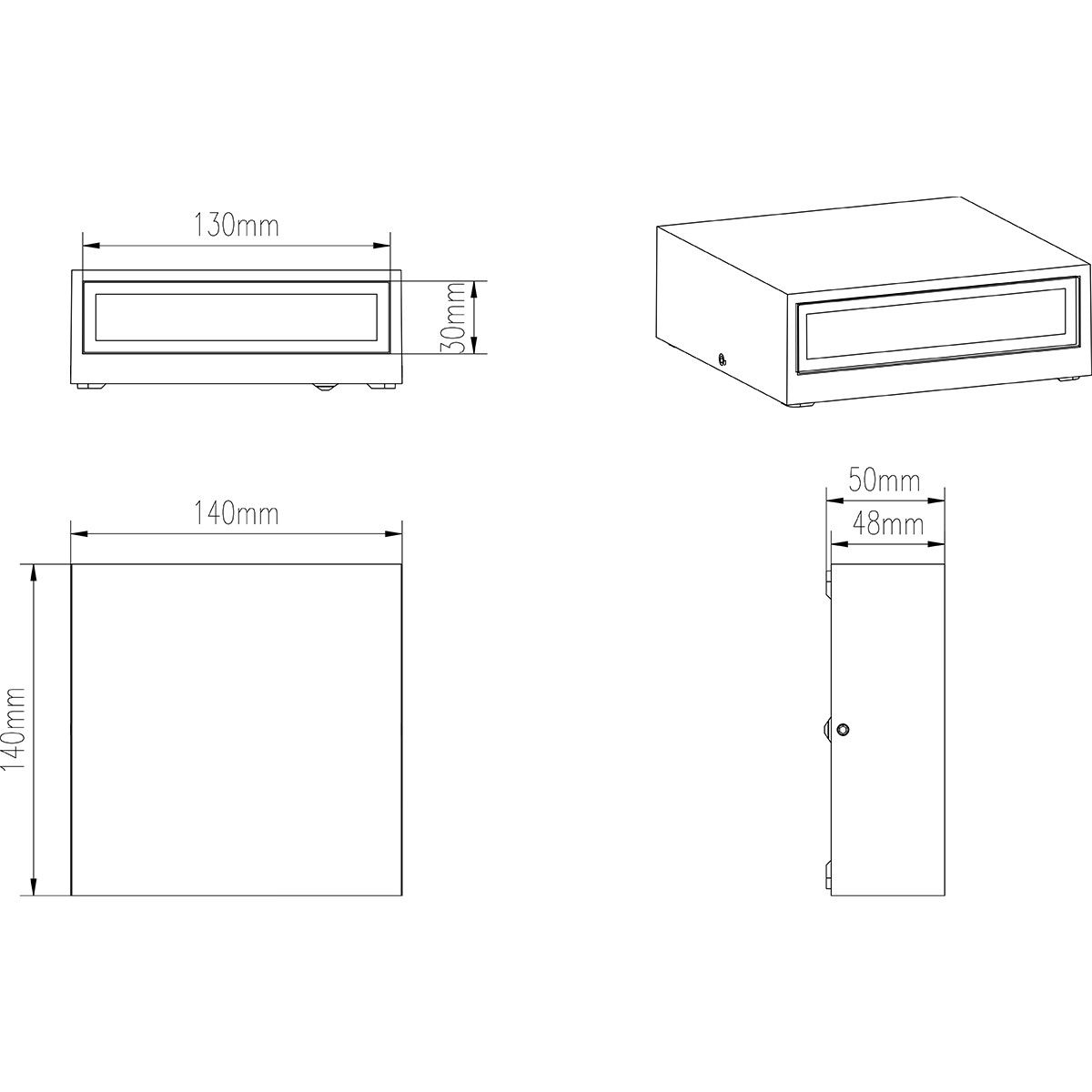 LED Tuinverlichting - Tuinlamp - Trion Thano - Wand - 6W - Mat Antraciet - Aluminium