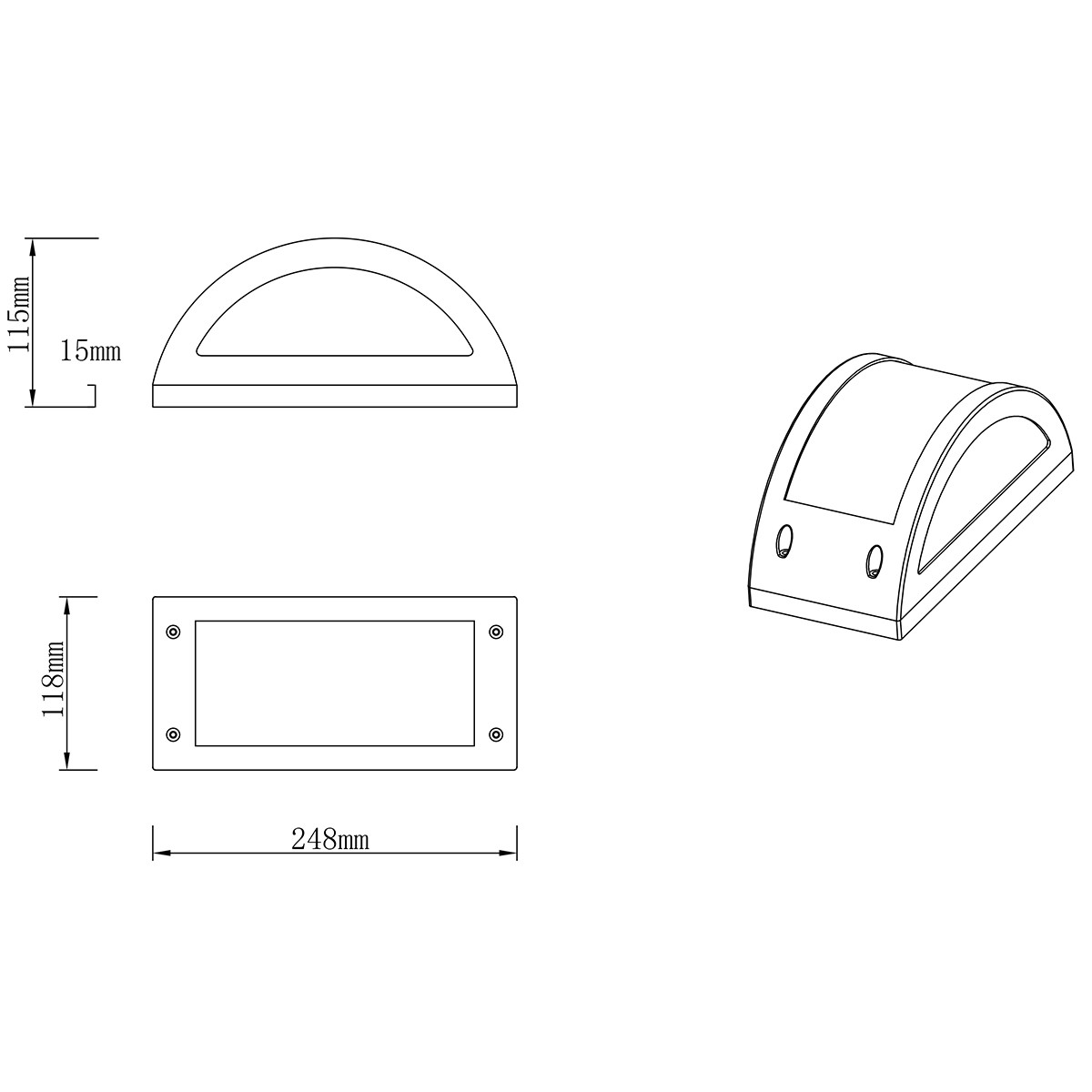 LED Tuinverlichting - Tuinlamp - Trion Keraly - Wand - 12W - Mat Wit - Kunststof