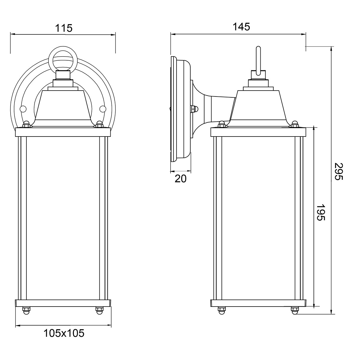 LED Tuinverlichting - Wandlamp Buitenlamp - Trion Olenany - E27 Fitting - Roestkleur - Rechthoek - Aluminium