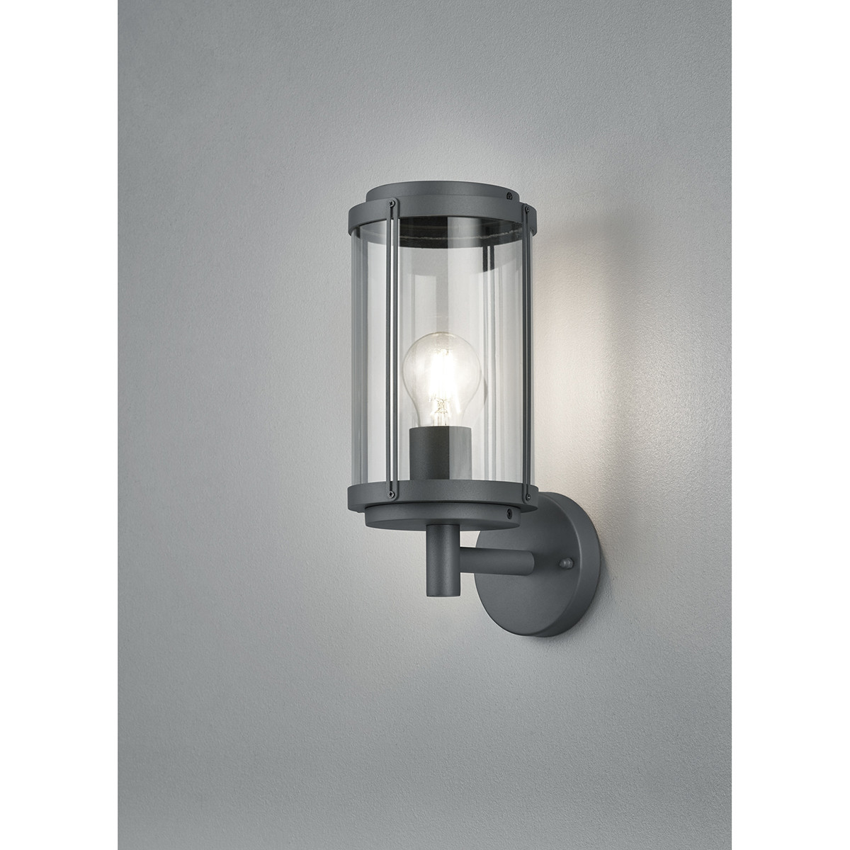 LED Tuinverlichting - Wandlamp - Buitenlamp - Trion Taniron - E27 Fitting - Spatwaterdicht IP44 - Mat Antraciet - Aluminium