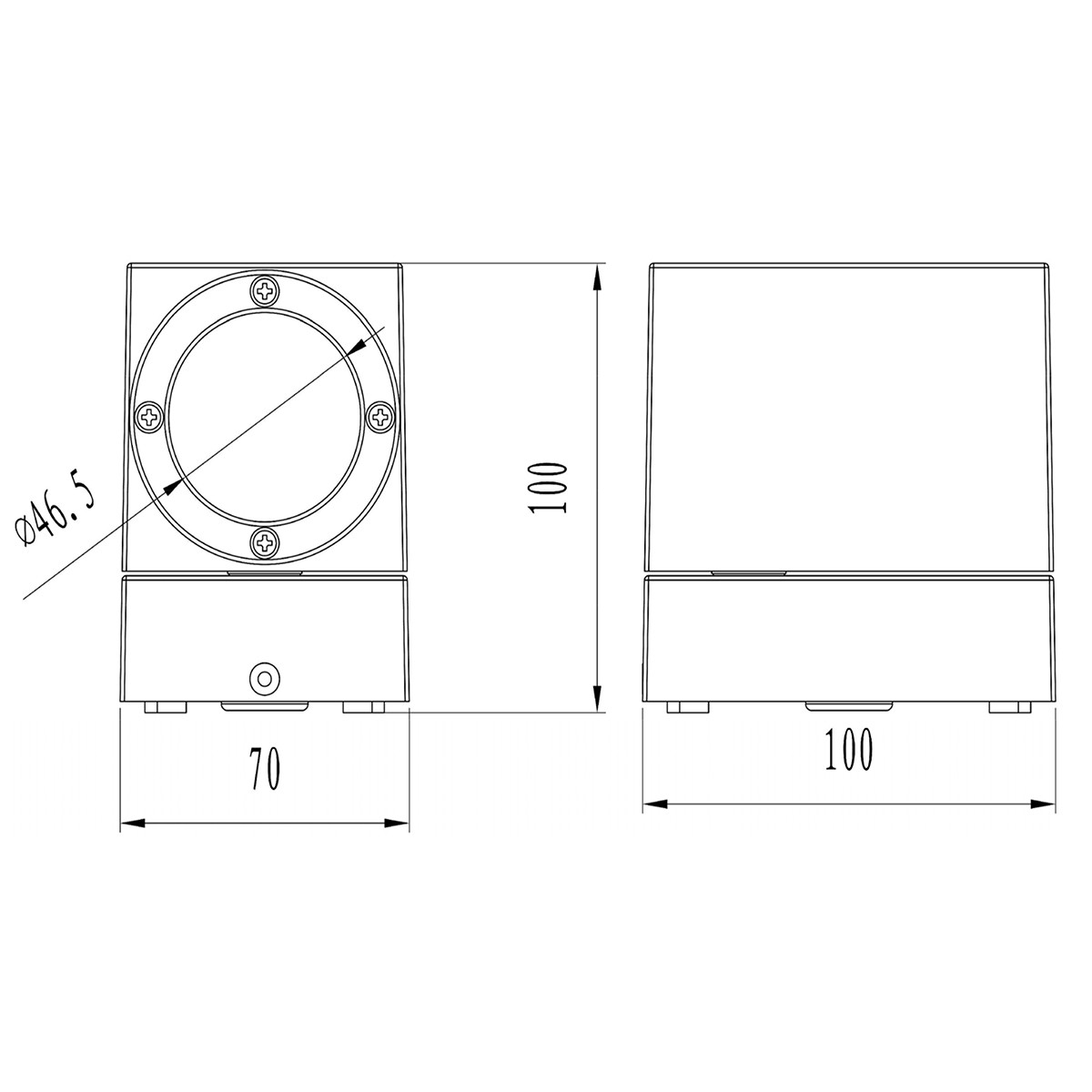 LED Tuinverlichting - Wandlamp - Buitenlamp - Trion Tibena - 3W - Waterdicht IP54 - Mat Antraciet - Aluminium