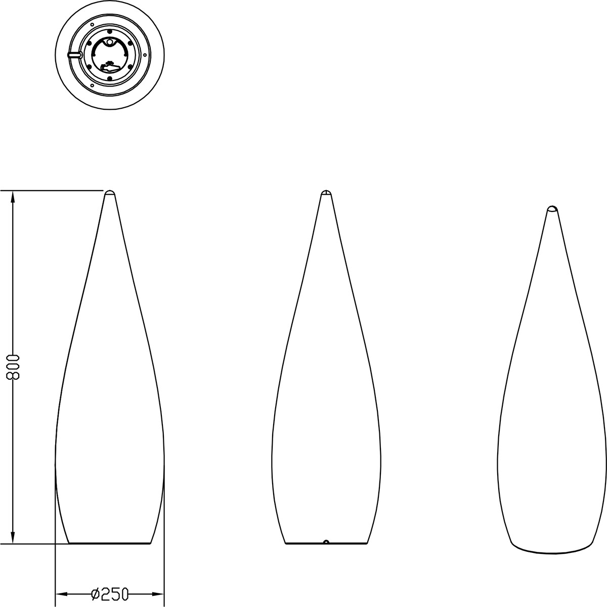 LED Tuinverlichting - Vloerlamp - Trion Palina - 3W - Warm Wit 3000K - RGBW - Dimbaar - Ovaal - Mat Wit - Kunststof