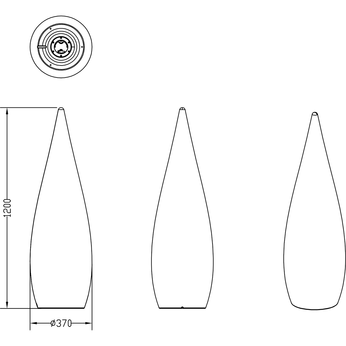 LED Tuinverlichting - Vloerlamp - Trion Palina - 4.5W - Warm Wit 3000K - RGBW - Dimbaar - Ovaal - Mat Wit - Kunststof