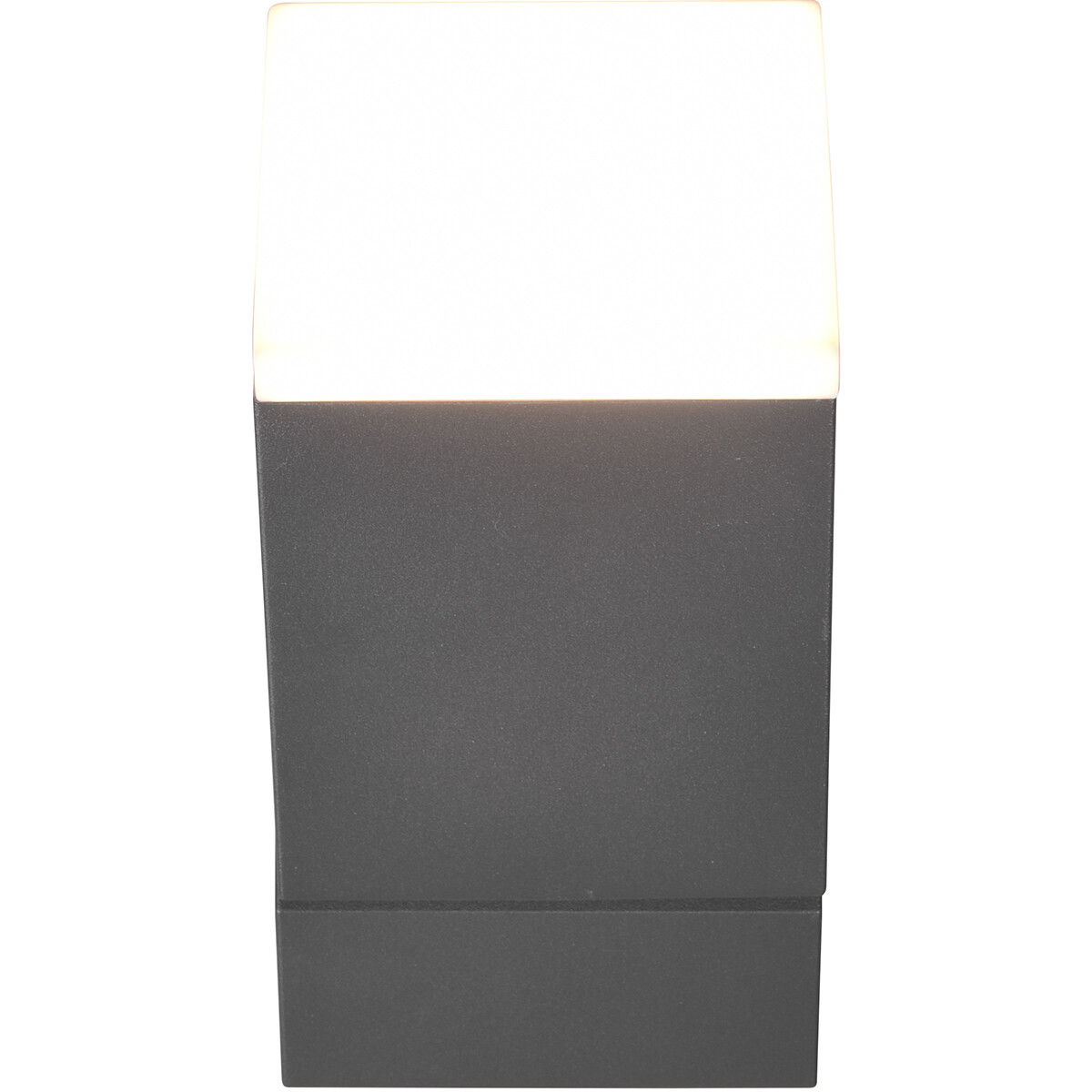 LED Tuinverlichting - Wandlamp Buitenlamp - Trion Avirma - 7W - Warm Wit 3000K - 1-lichts - Rechthoek - Mat Antraciet - Aluminium